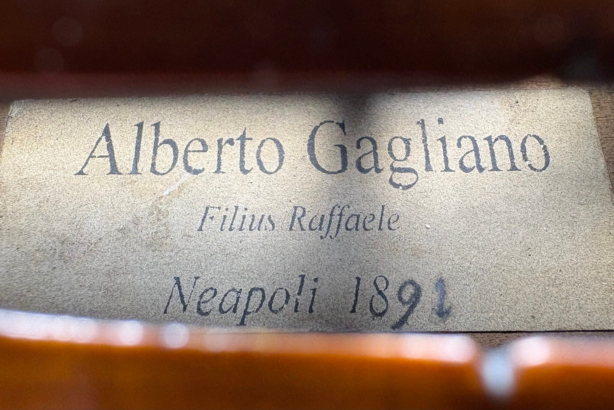 Violin by Alberto Gagliano, Naples 1891