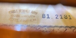 Ernst Heinrich Roth Violin, Erlangen, Germany