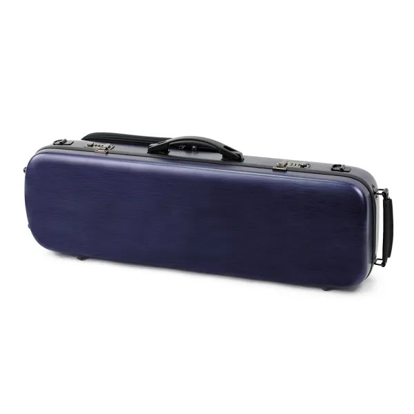 Violin case HQ Polycarbonate Oblong Brushed Blue