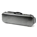 Violin case HQ Polycarbonate Oblong Brushed Silver and Black